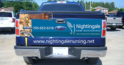 Nightingale Home Maintenance truck (back view)